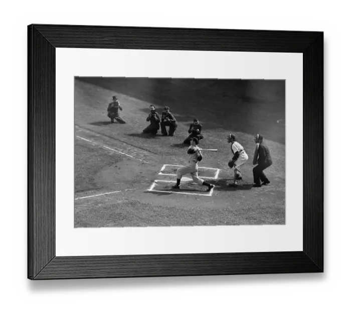 Framed Print : Joe DiMaggio Hitting Baseball Framed Print : Joe DiMaggio Hitting Baseball