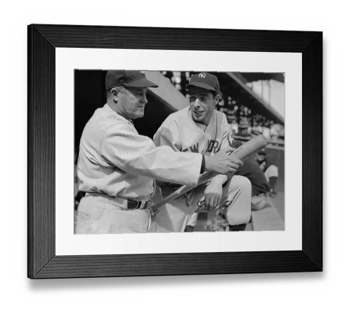 Framed Print : Manager Joe McCarthy Coaching Joe DiMaggio Framed Print : Manager Joe McCarthy Coaching Joe DiMaggio