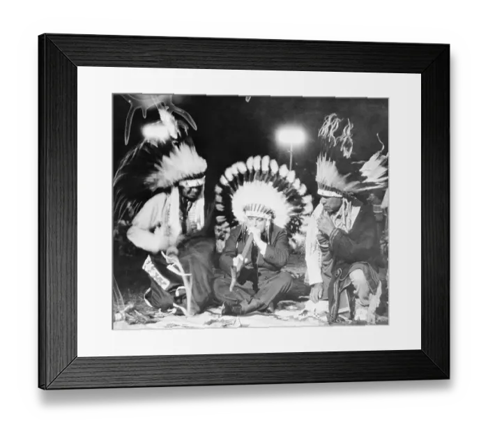Framed Print : Fiorello La Guardia During His Native American Honorary Ceremony Framed Print : Fiorello La Guardia During His Native American Honorary Ceremony
