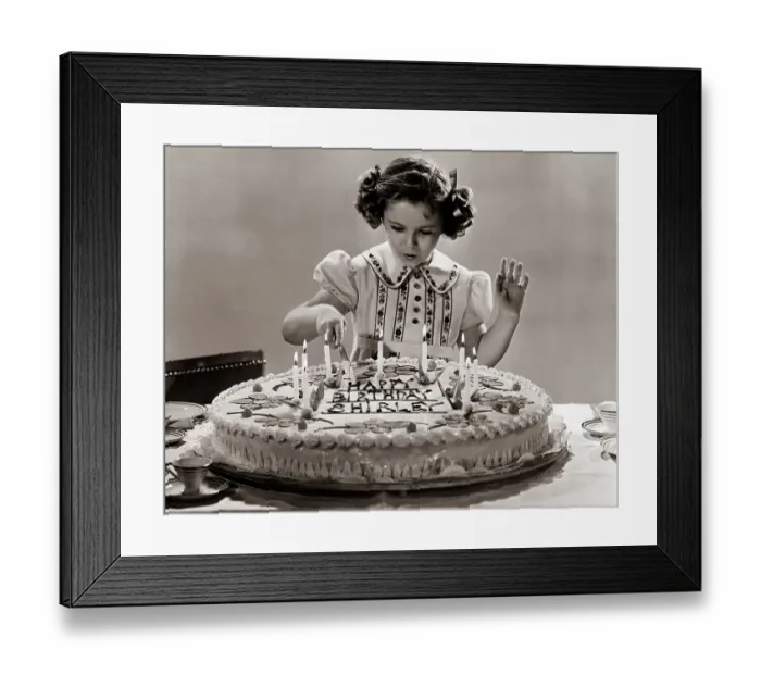 Framed Print : Shirley Temple on Her Ninth Birthday