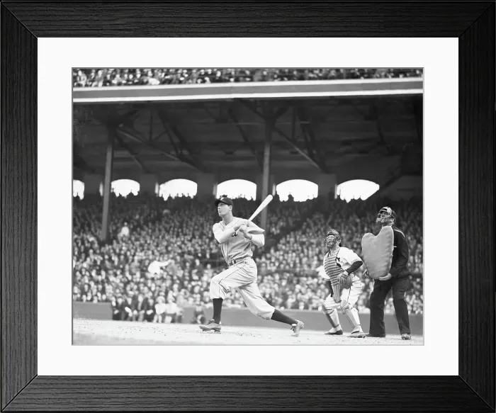 Framed Print : Chicago'S Hank Greenberg Hitting Homerun