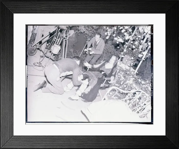 Framed Print : Ginger Rogers Wearing Shinguards for Kick Scene Framed Print : Ginger Rogers Wearing Shinguards for Kick Scene