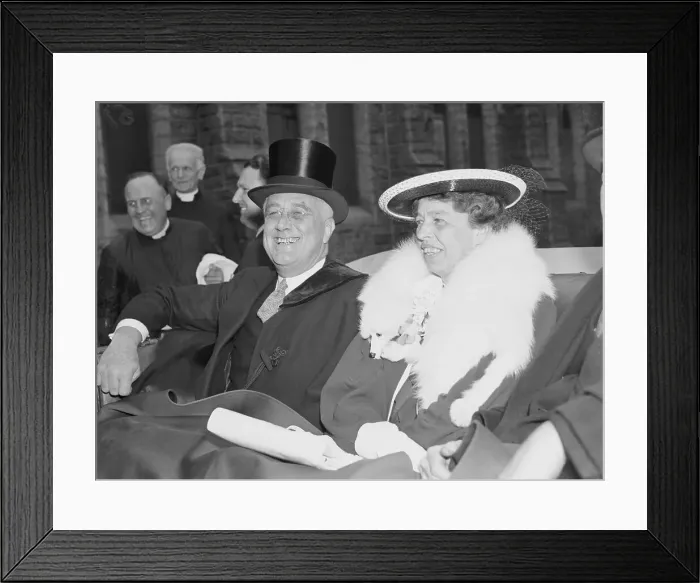 Framed Print : Franklin and Eleanor Roosevelt During Church Service Framed Print : Franklin and Eleanor Roosevelt During Church Service