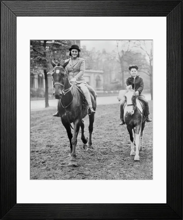 Framed Print : Robert Francis Kennedy Going horseback Riding with Young Sister Kathleen Agnes Cavendish