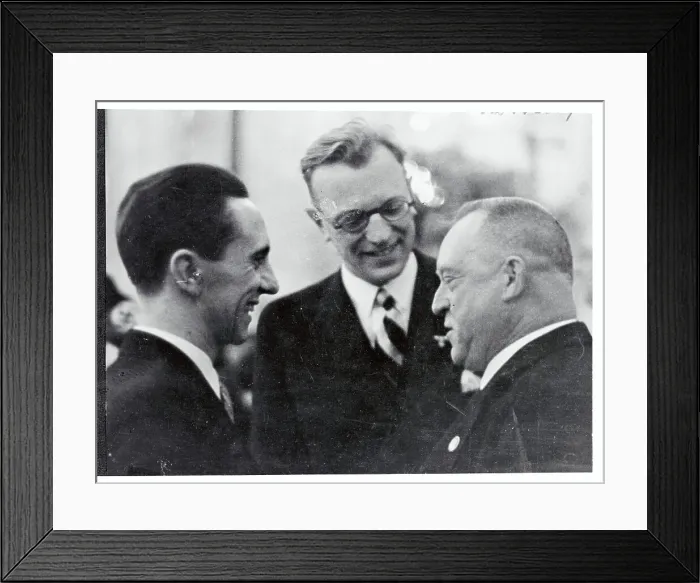 Framed Print : Joseph Goebbels Speaking with Others Framed Print : Joseph Goebbels Speaking with Others