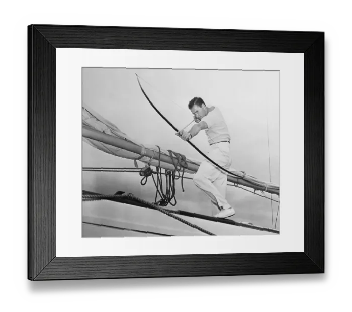 Framed Print : Errol Flynn Aiming Arrow Framed Print : Errol Flynn Aiming Arrow