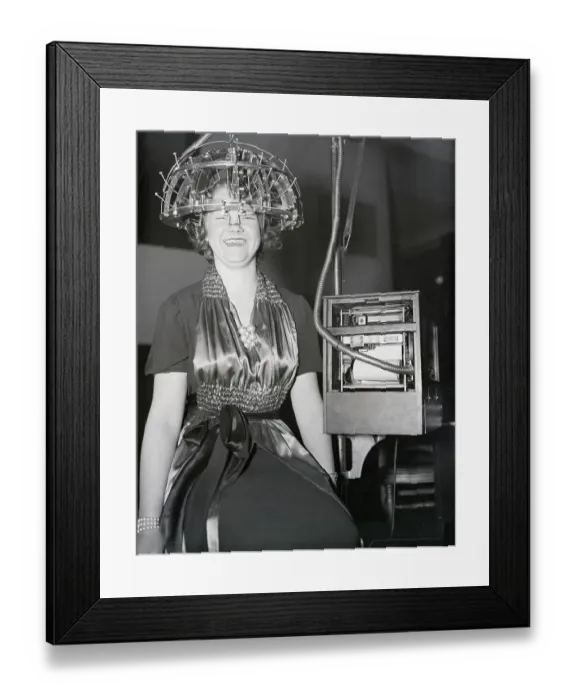 Framed Print : Ruth Jones With Psychograph Framed Print : Ruth Jones With Psychograph
