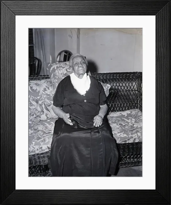 Framed Print : 119-Year-Old Black Woman Seated Framed Print : 119-Year-Old Black Woman Seated