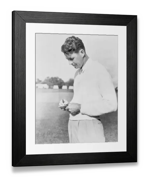 Framed Print : Golfer Henry Picard Writing Down Scores Framed Print : Golfer Henry Picard Writing Down Scores