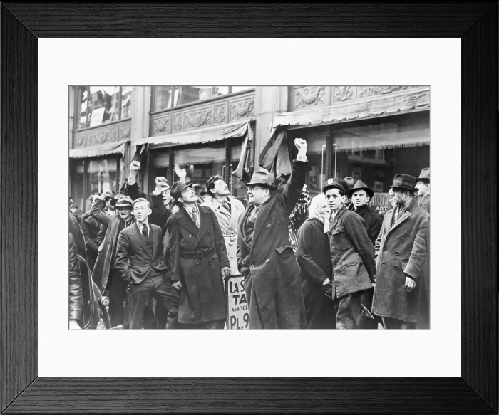 Framed Print : Anti-Fascist Demonstrators Waving Fists Framed Print : Anti-Fascist Demonstrators Waving Fists