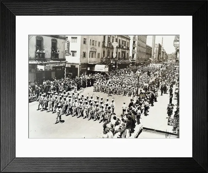 Framed Print : Workers Parade in Street Framed Print : Workers Parade in Street