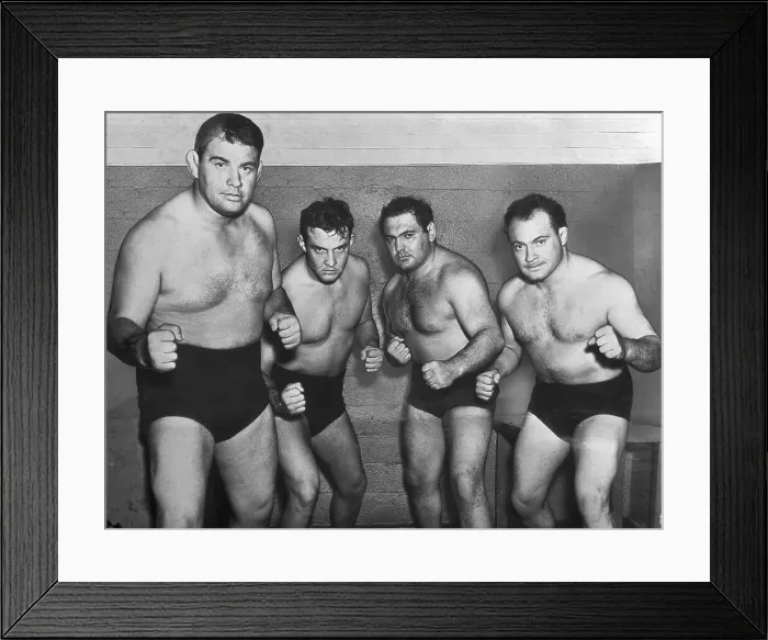 Framed Print : The Wrestling Zaharias Brothers Framed Print : The Wrestling Zaharias Brothers
