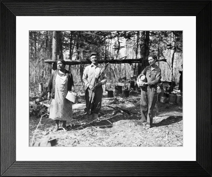 Framed Print : Three Chippewa Indians Framed Print : Three Chippewa Indians