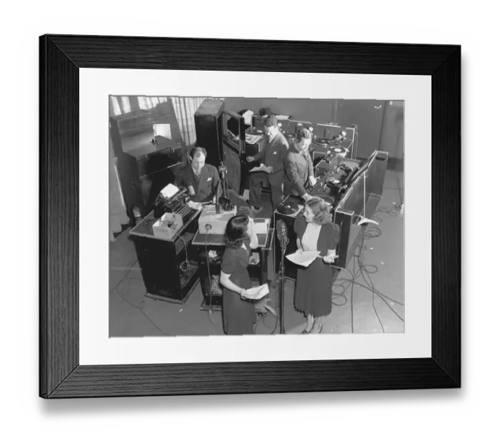 Framed Print : Broadcast of Radio Program Framed Print : Broadcast of Radio Program