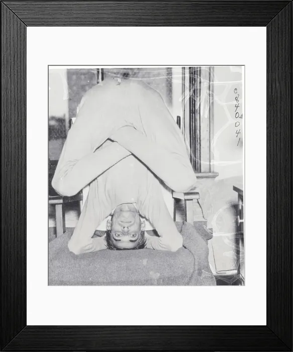 Framed Print : Nand Kavi Balancing on His Head Framed Print : Nand Kavi Balancing on His Head