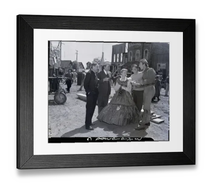 Framed Print : Randolph Scott On Set Of Film The Texans Framed Print : Randolph Scott On Set Of Film The Texans