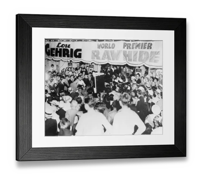 Framed Print : Lou Gehrig Being Mobbed by Fans Framed Print : Lou Gehrig Being Mobbed by Fans