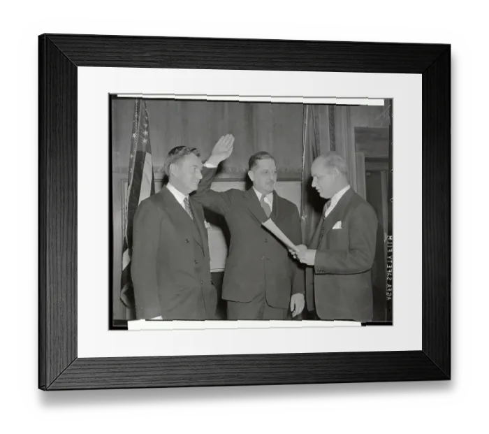 Framed Print : Assistant Attorney Thurman Arnold Sworn into Office Framed Print : Assistant Attorney Thurman Arnold Sworn into Office