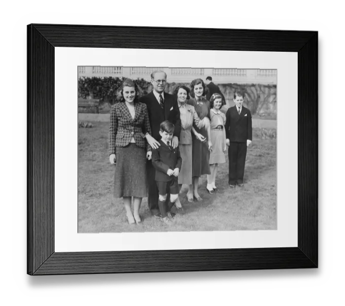 Framed Print : Joseph and Rose Kennedy with Children
