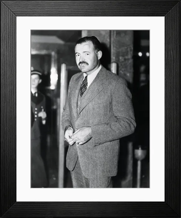 Framed Print : Ernest Hemingway Waiting Framed Print : Ernest Hemingway Waiting