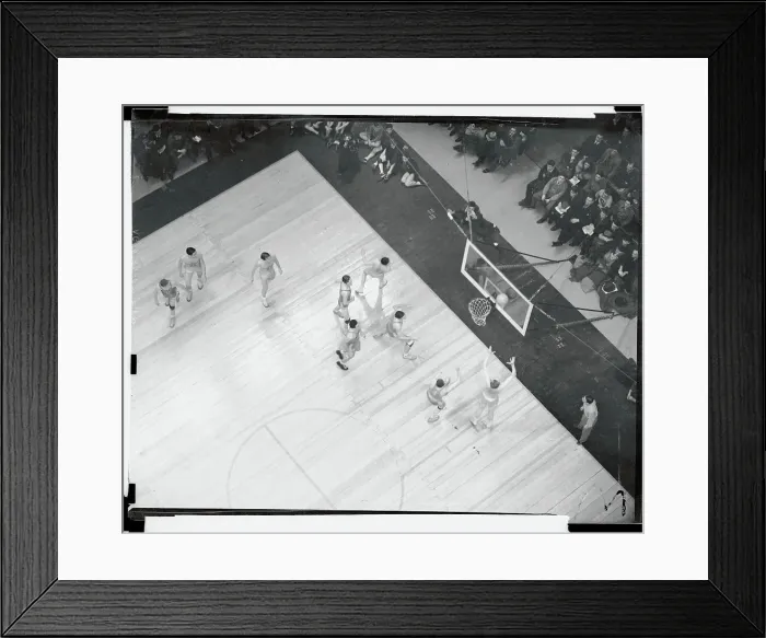 Framed Print : Aerial View of Basketball Game Framed Print : Aerial View of Basketball Game