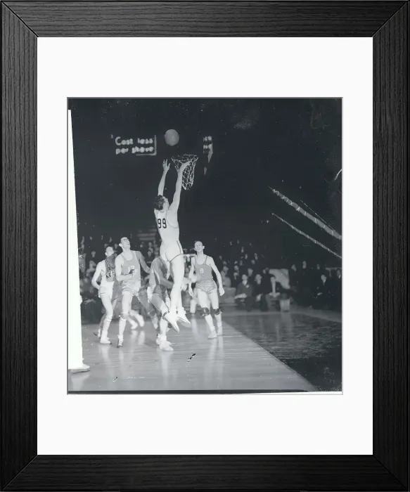 Framed Print : Bill Barringer Dunking Basketball Framed Print : Bill Barringer Dunking Basketball