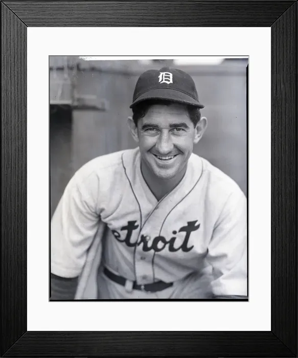 Framed Print : A Smiling Mickey Cochrane In Uniform Framed Print : A Smiling Mickey Cochrane In Uniform