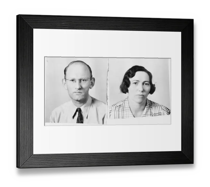 Framed Print : Portraits of Spy Suspects Otto and Hanna Voss Framed Print : Portraits of Spy Suspects Otto and Hanna Voss