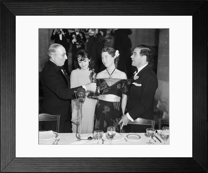 Framed Print : Luise Rainer and Spencer Tracy Honored Framed Print : Luise Rainer and Spencer Tracy Honored