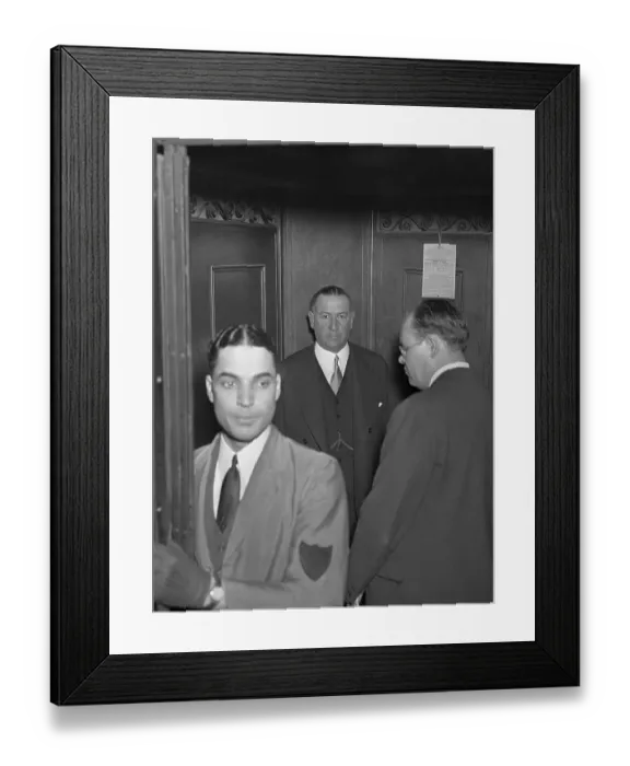Framed Print : Richard Whitney Standing in Courthouse Elevator Framed Print : Richard Whitney Standing in Courthouse Elevator