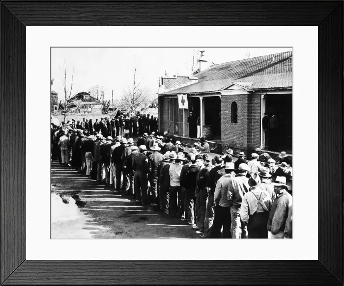 Framed Print : Migrant Workers Line Up for Food Framed Print : Migrant Workers Line Up for Food