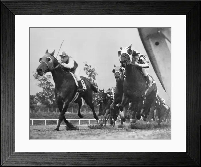 Framed Print : Seabiscuit Places in Santa Anita Handicap Framed Print : Seabiscuit Places in Santa Anita Handicap