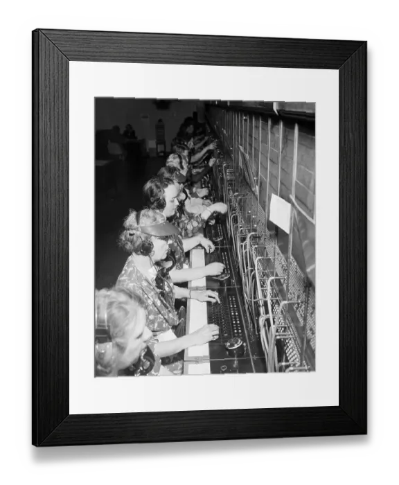 Framed Print : Operators At The Capitol Switchboard Framed Print : Operators At The Capitol Switchboard