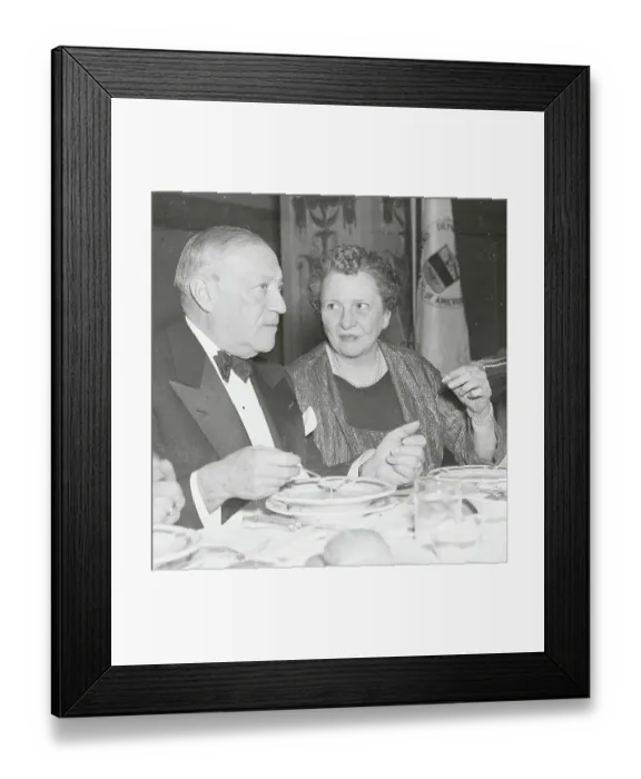 Framed Print : Senator Robert F. Wagner and Frances Perkins Dining at Political Function Framed Print : Senator Robert F. Wagner and Frances Perkins Dining at Political Function
