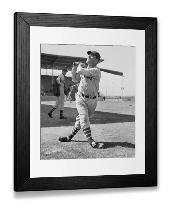 Framed Print : Mel Ott Practicing His Swing Framed Print : Mel Ott Practicing His Swing