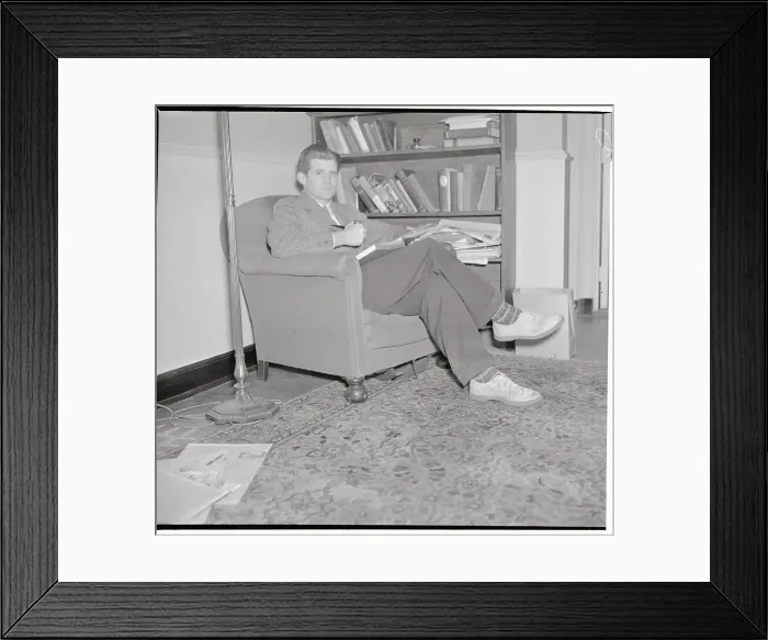 Framed Print : Joseph P. Kennedy Relaxing at College