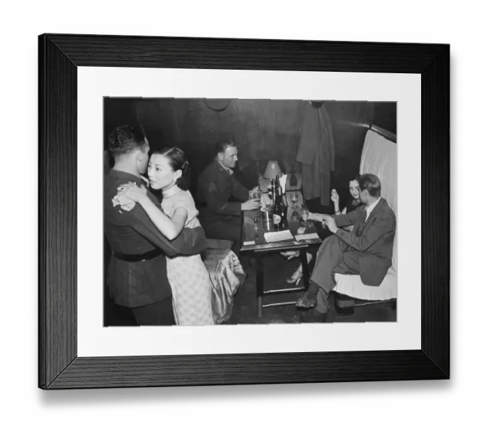 Framed Print : Soldiers and Taxi Dancers at Shanghai Party