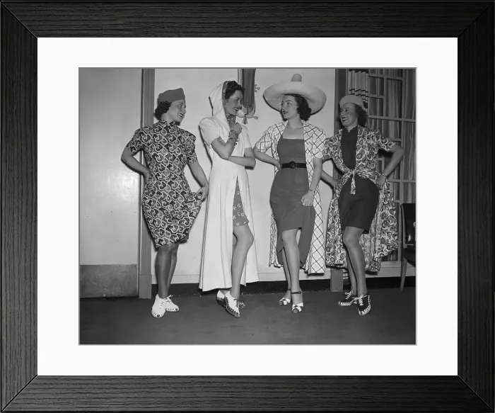Framed Print : Spring Fashion Show Of Silk Hosiery Framed Print : Spring Fashion Show Of Silk Hosiery