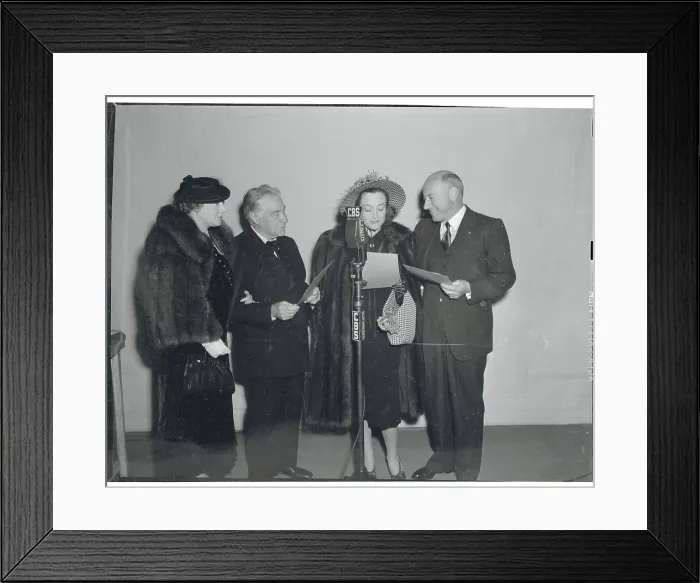 Framed Print : Cecil B. DeMille and Stars on the Air Framed Print : Cecil B. DeMille and Stars on the Air
