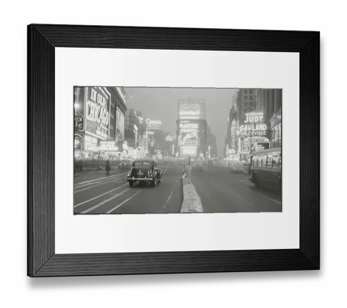 Framed Print : Times Square Illuminated by Large Neon Advertising Signs Framed Print : Times Square Illuminated by Large Neon Advertising Signs