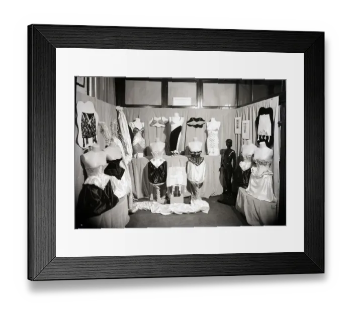 Framed Print : Dummies In Corset Shop At Late 1930S Framed Print : Dummies In Corset Shop At Late 1930S