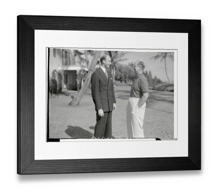 Framed Print : James Roosevelt and Joseph Patrick Kennedy Talking Together on Lawn Framed Print : James Roosevelt and Joseph Patrick Kennedy Talking Together on Lawn