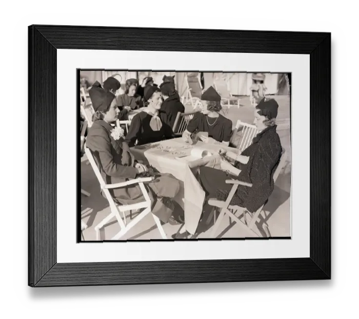 Framed Print : Wives of Golf Stars Play Bridge at Club Framed Print : Wives of Golf Stars Play Bridge at Club