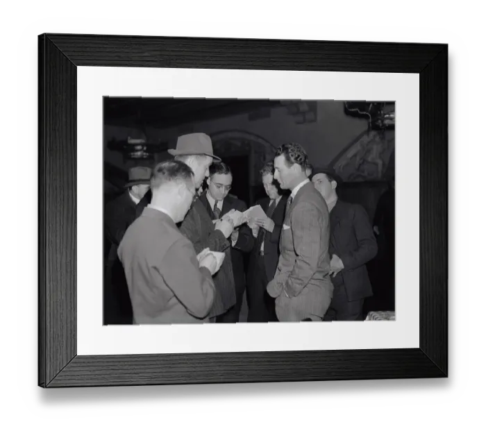 Framed Print : Lou Gehrig Speaking to Newsmen Framed Print : Lou Gehrig Speaking to Newsmen