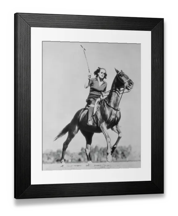 Framed Print : Joan Crawford Riding Horse and Playing Polo Framed Print : Joan Crawford Riding Horse and Playing Polo