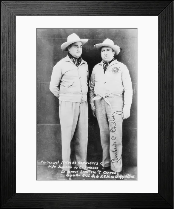 Framed Print : Fascist Generals Nicolas Rodriguez and Lamberto C. Chevez Posing Together Framed Print : Fascist Generals Nicolas Rodriguez and Lamberto C. Chevez Posing Together