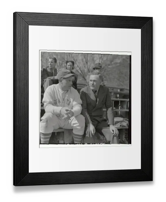Framed Print : Rogers Hornsby Sitting with Bill Terry Framed Print : Rogers Hornsby Sitting with Bill Terry