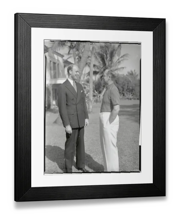Framed Print : Joseph Patrick Kennedy and James Roosevelt Standing Outside Framed Print : Joseph Patrick Kennedy and James Roosevelt Standing Outside