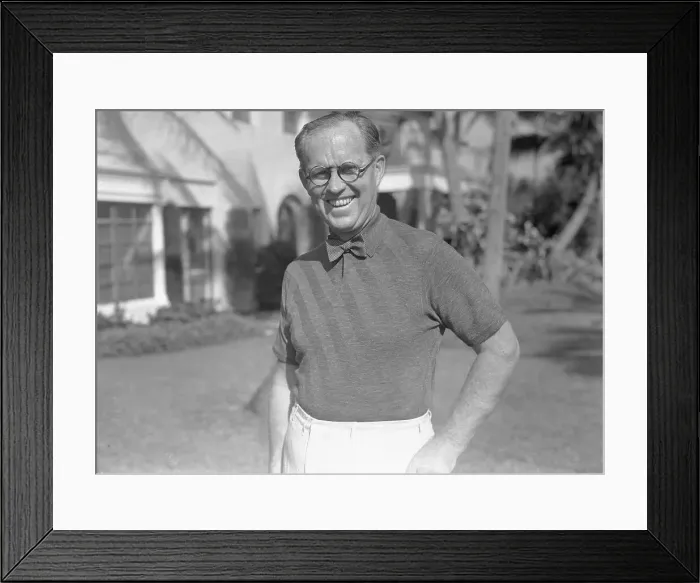 Framed Print : Joseph P. Kennedy Standing Outside of Country Club Framed Print : Joseph P. Kennedy Standing Outside of Country Club