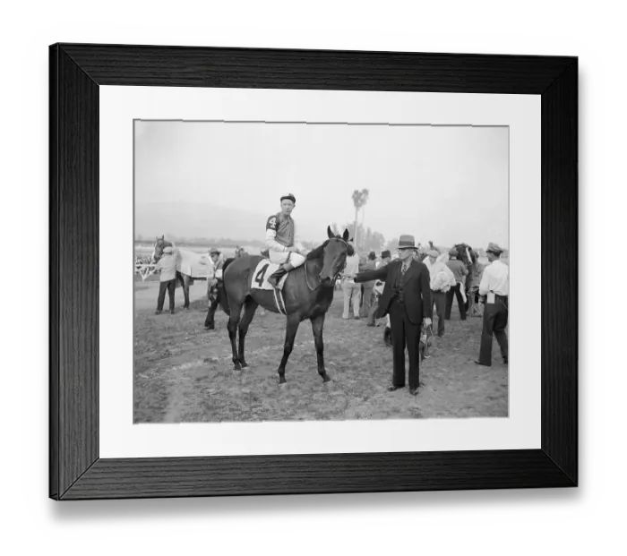 Framed Print : Red Pollard Riding Seabiscuit Framed Print : Red Pollard Riding Seabiscuit